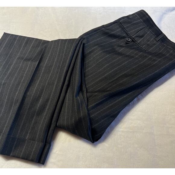 Paul Stuart 43L 36x32 Gray Multi-Stripe Flannel 2 Piece Suit Super 150s - Picture 11 of 16